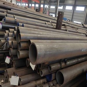 Close-up view of ASME SA106 seamless steel pipe used in high-temperature applications