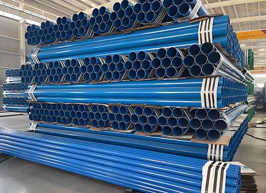 Finished epoxy coated steel pipes